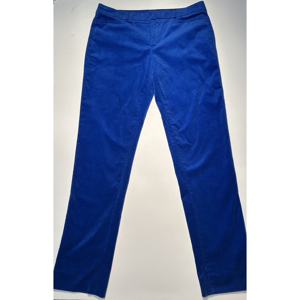 Banana Republic Women’s Sloan Pants Size 8 L Blue Velvet Mid Rise Stretch 32X30